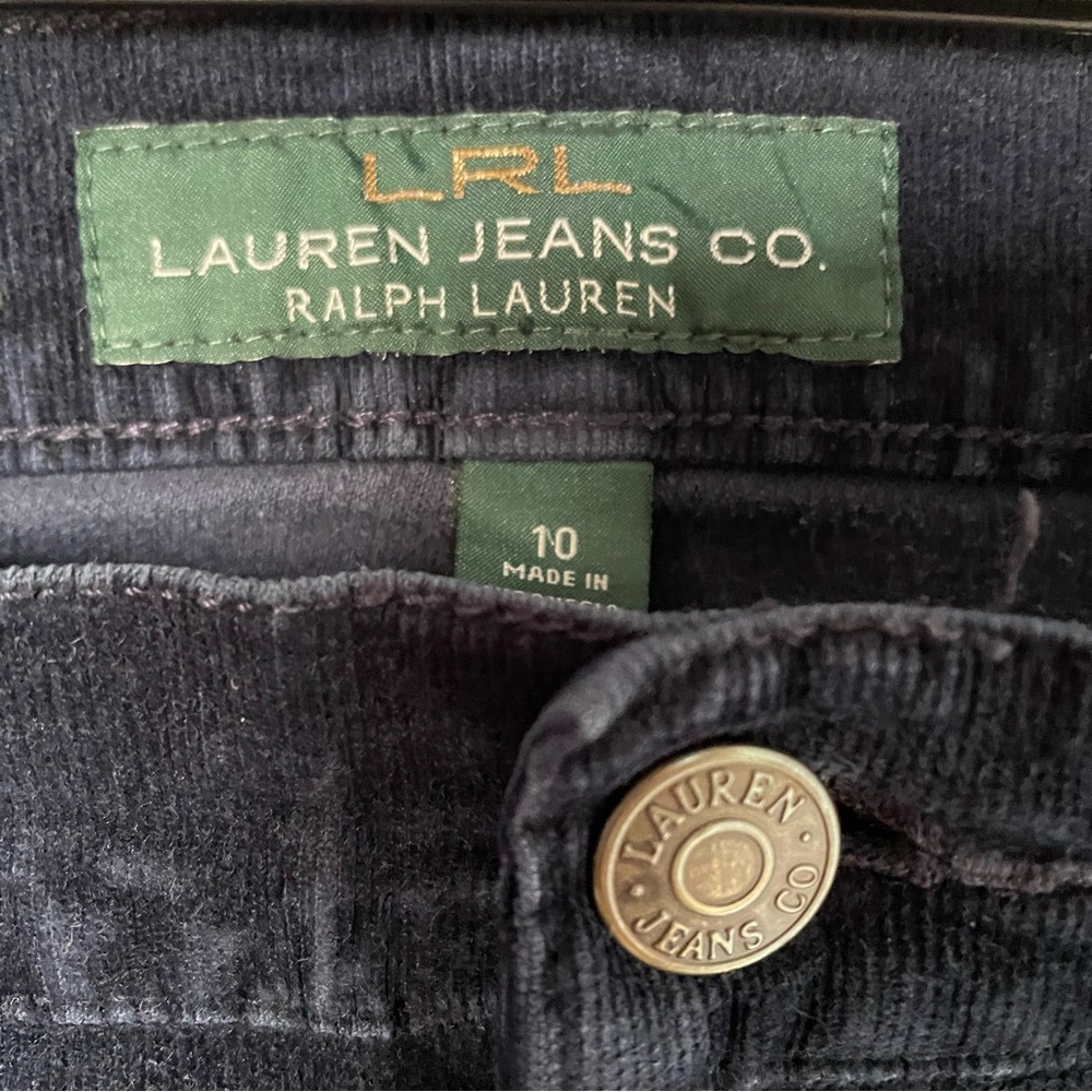 Women's Navy Blue Corduroy Jeans by Ralph Lauren - Picture 2 of 8